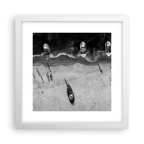 Affiche dans un cadre blanc - Poster - Toujours sur le rivage… - 30x30 cm