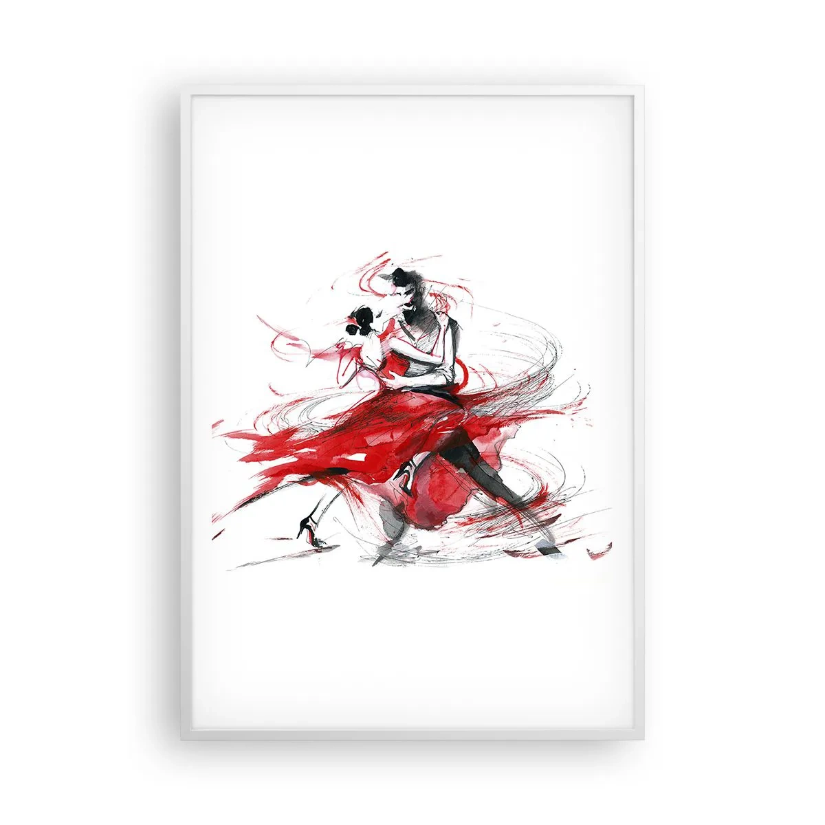 Affiche dans un cadre blanc - Poster - Tango - le rythme de la passion - 70x100 cm