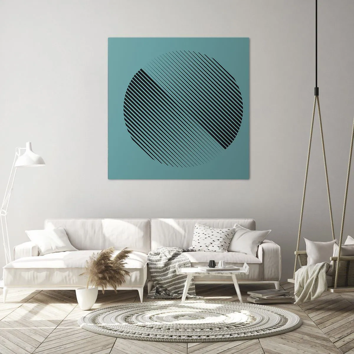 Impression sur toile - Image sur toile - Cercle – une variation géométrique - 60x60 cm