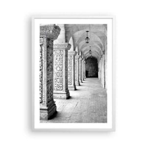 Affiche dans un cadre blanc - Poster - Où cela mène-t-il…? - 50x70 cm