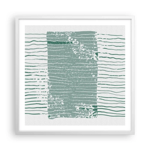 Affiche dans un cadre blanc - Poster - Abstraction de la mer - 60x60 cm