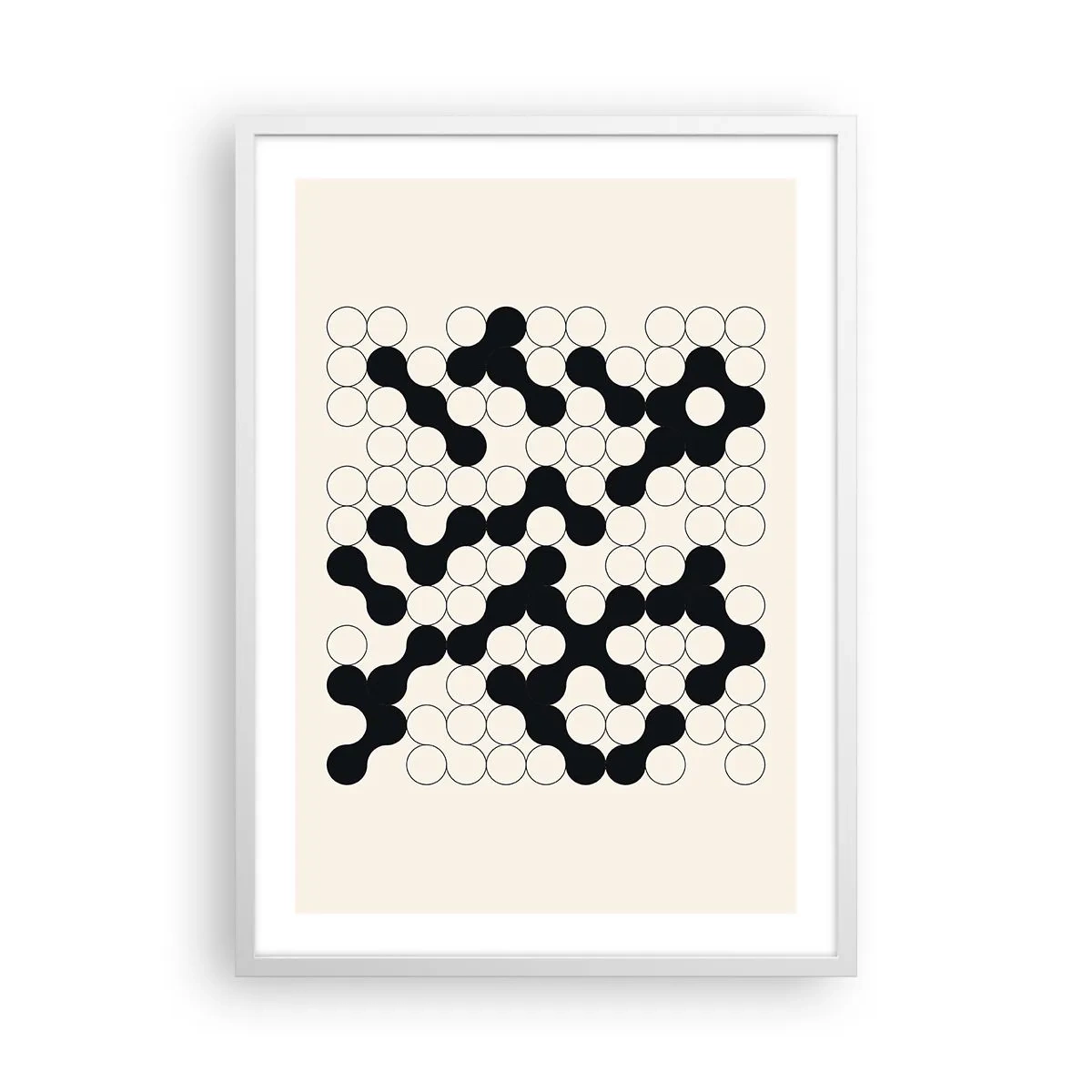 Affiche dans un cadre blanc - Poster - Jeu chinois – variation - 50x70 cm