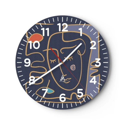 Horloge murale - Pendule murale - En réflexion - 30x30 cm