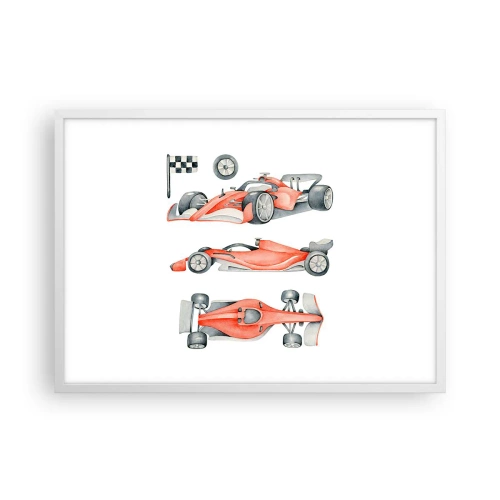 Affiche dans un cadre blanc - Poster - poursuis ton rêve - 70x50 cm