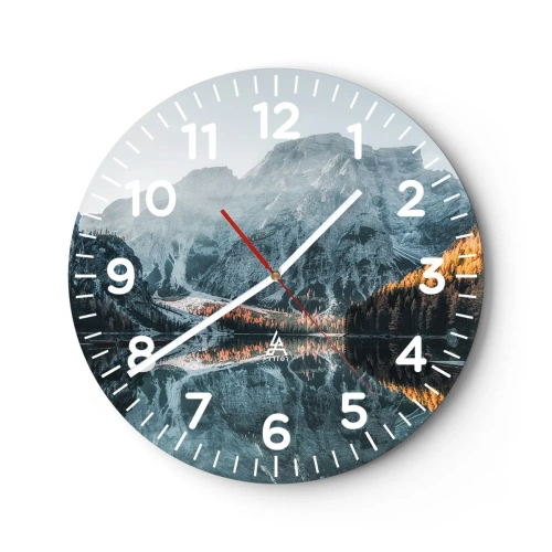 Horloge murale - Pendule murale - Reflet de paysage - 30x30 cm