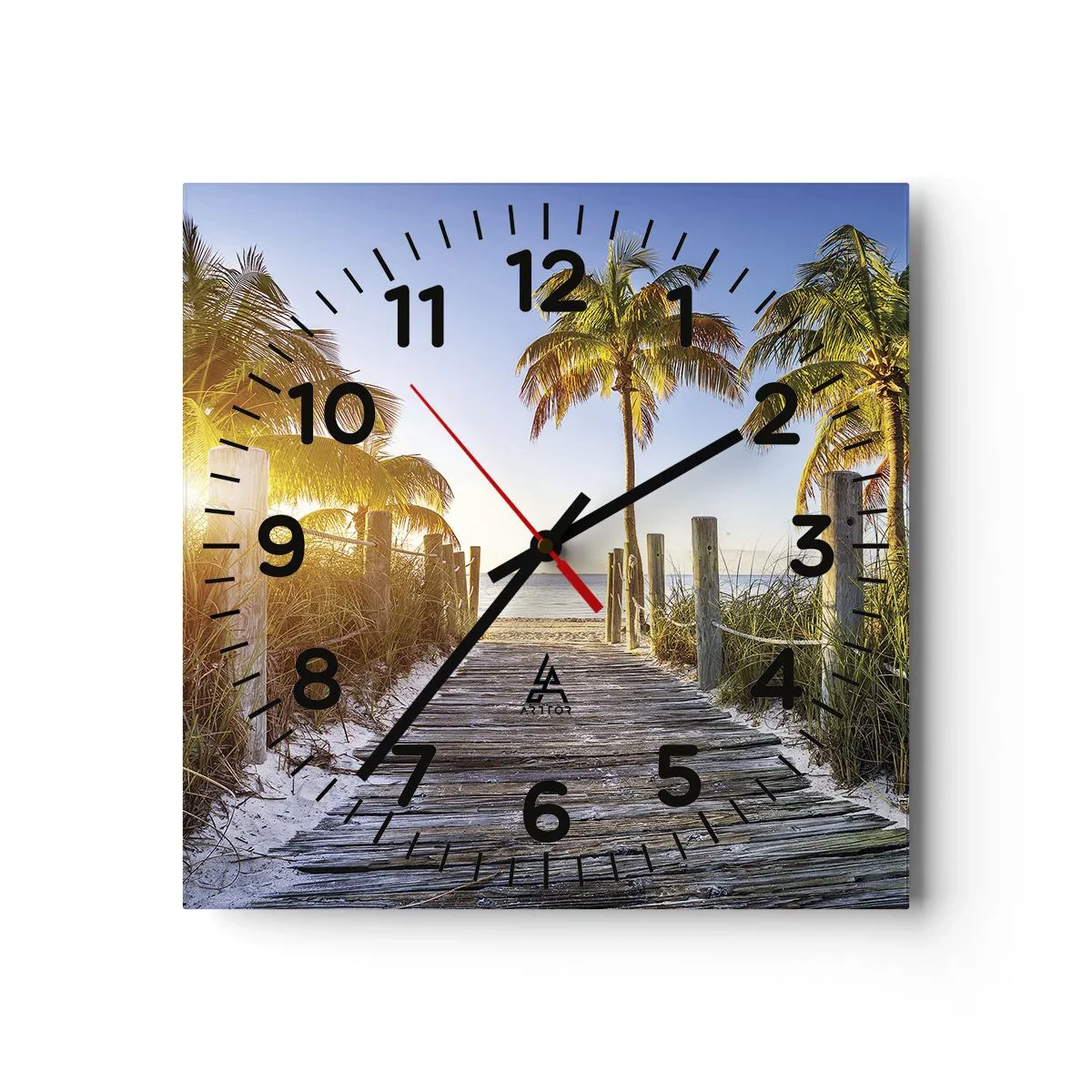 Horloge murale - Pendule murale - Directement au paradis - 40x40 cm