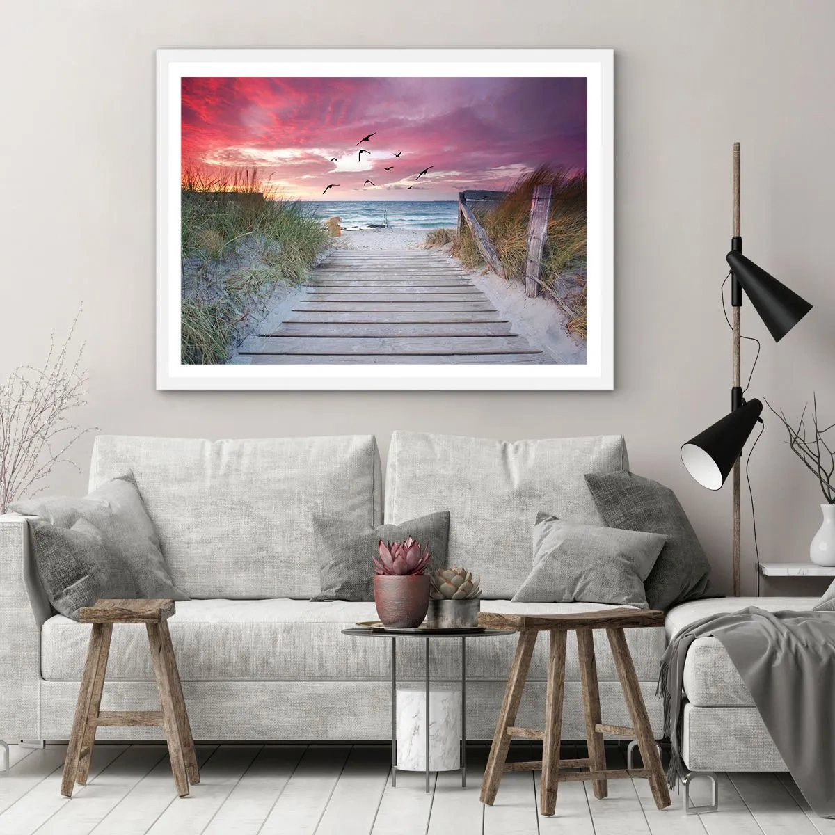 Affiche dans un cadre blanc - Poster - Impression de la Baltique - 40x30 cm