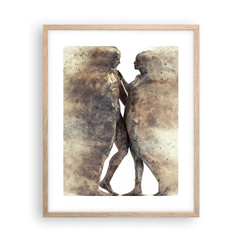 Affiche dans un chêne clair - Poster - Ils sont sortis de la poussière pour aimer - 40x50 cm