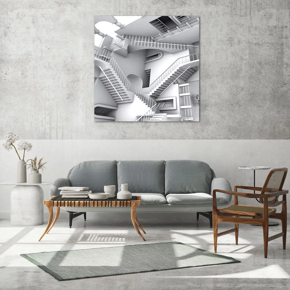 Impression sur verre - Image sur verre - Paradoxes spatiaux - 50x50 cm