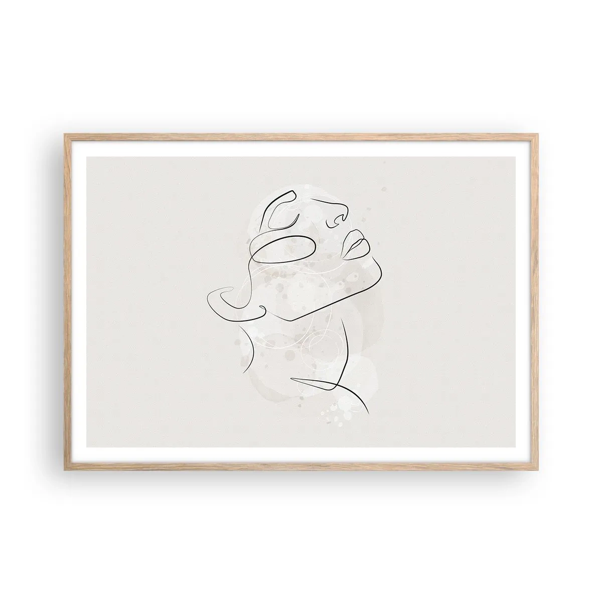 Affiche dans un chêne clair - Poster - L'esquisse d'un rêve - 100x70 cm