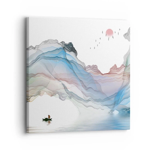 Impression sur toile - Image sur toile - Vers les montagnes de cristal - 30x30 cm