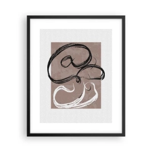Affiche dans un cadre noir - Poster - Composition – la recherche de la plénitude - 40x50 cm