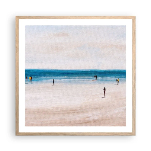 Affiche dans un chêne clair - Poster - Un besoin naturel - 60x60 cm