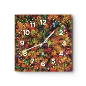 Horloge murale - Pendule murale - Bouquet d'arbres automnal - 40x40 cm