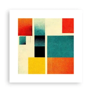 Affiche - Poster - Abstraction géométrique – bonne énergie - 30x30 cm