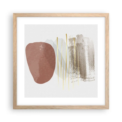 Affiche dans un chêne clair - Poster - Colonnade abstraite - 40x40 cm