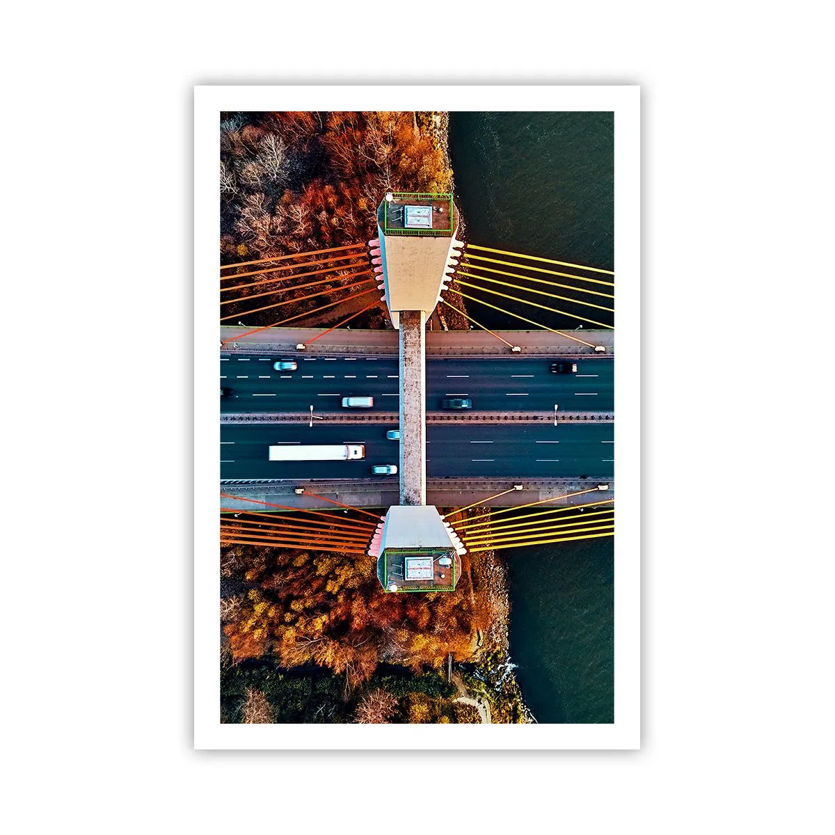 Affiche - Poster - Au dessus de l'eau et de la forêt - 61x91 cm