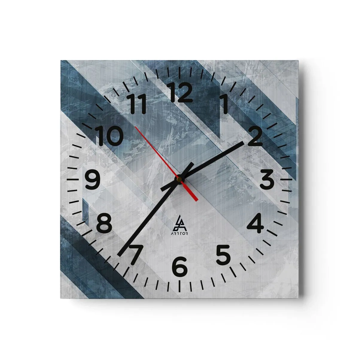 Horloge murale - Pendule murale - Composition spatiale - mouvement gris - 30x30 cm
