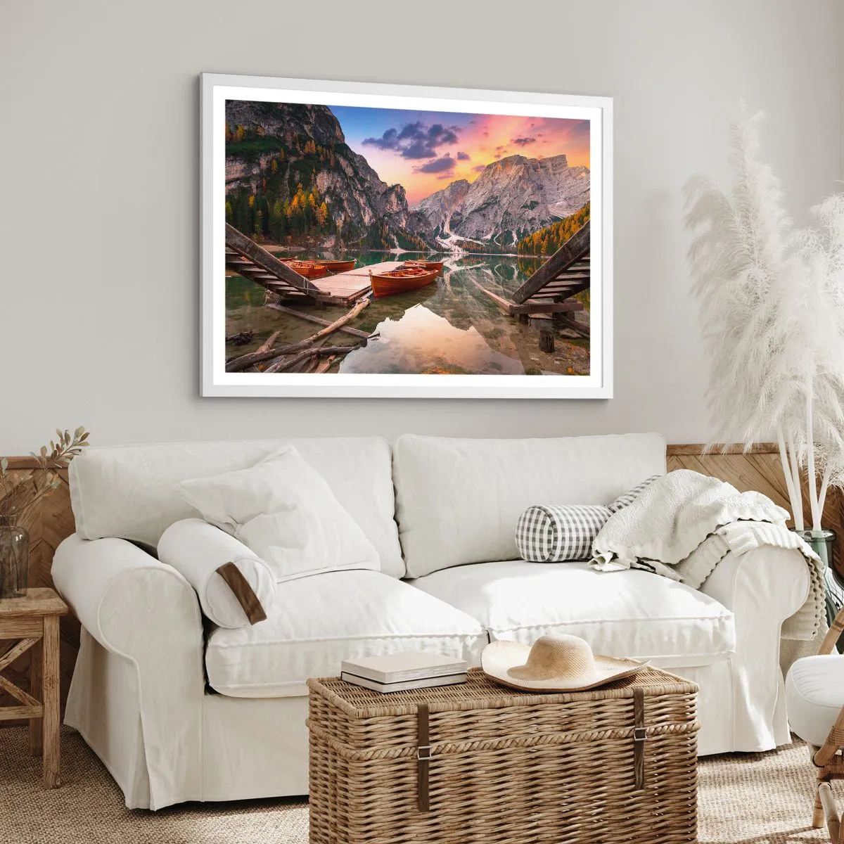 Affiche dans un cadre blanc - Poster - Promesse du jour - 40x30 cm