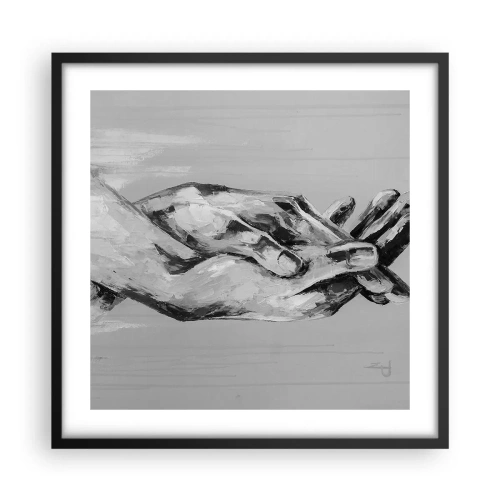 Affiche dans un cadre noir - Poster - Début... - 50x50 cm