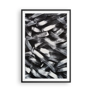 Affiche dans un cadre noir - Poster - L'abstraction dans l'esprit industriel - 61x91 cm