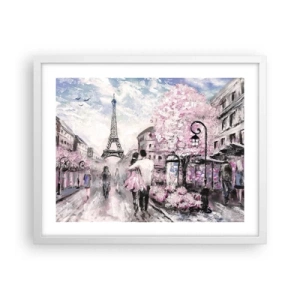 Affiche dans un cadre blanc - Poster - Comment tomber amoureu, il faut juste... - 50x40 cm