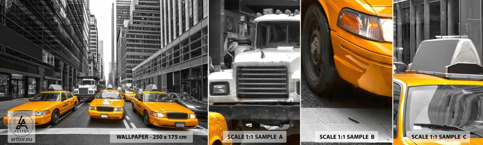 Échantillon De Papier Peint Standard Eco - C'est nous qui colorons la ville - Ville, New York, Architecture - 100x30 cm