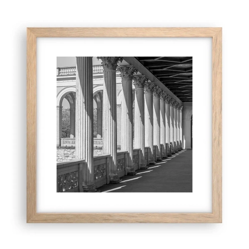 Affiche dans un chêne clair - Poster - Arcade ensoleillée - 30x30 cm