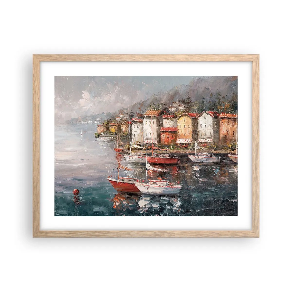 Affiche dans un chêne clair - Poster - Havre romantique - 50x40 cm