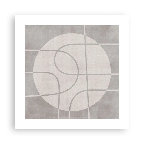 Affiche - Poster - Circulaire et tout droit - 40x40 cm