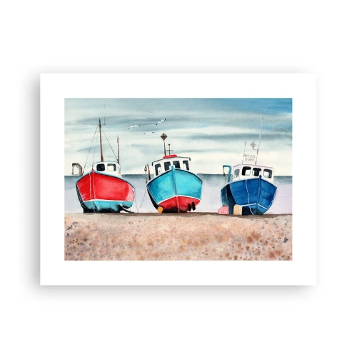 Affiche - Poster - Prêt pour la pêche - 40x30 cm