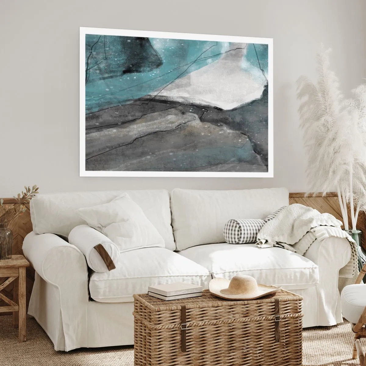 Affiche - Poster - Résumé : roches et glace - 70x50 cm