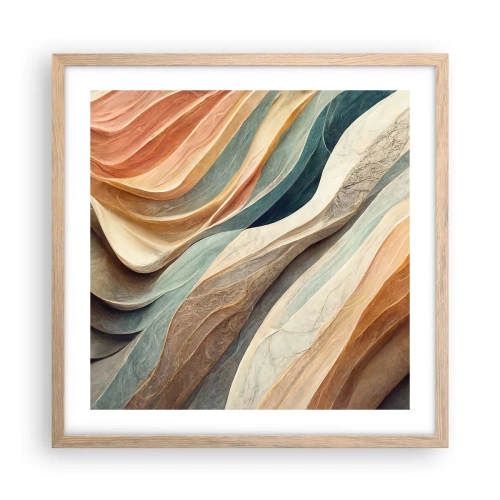 Affiche dans un chêne clair - Poster - Le moment avant le changement - 50x50 cm