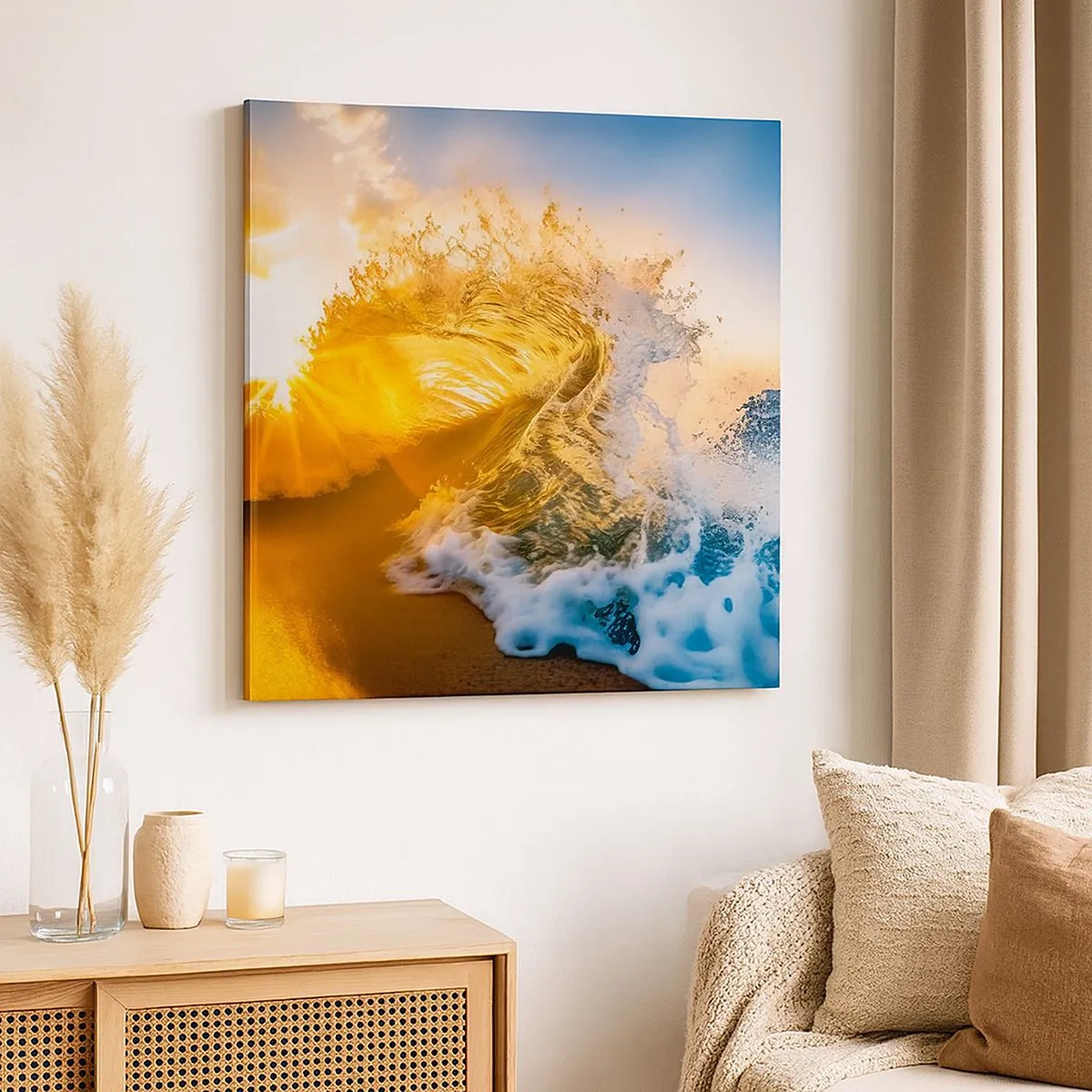 Impression sur toile - Image sur toile - S'amuser dans le sable - 30x30 cm