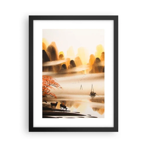 Affiche dans un cadre noir - Poster - Plus loin que l'Extrême-Orient - 30x40 cm