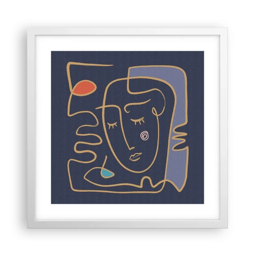 Affiche dans un cadre blanc - Poster - En réflexion - 40x40 cm
