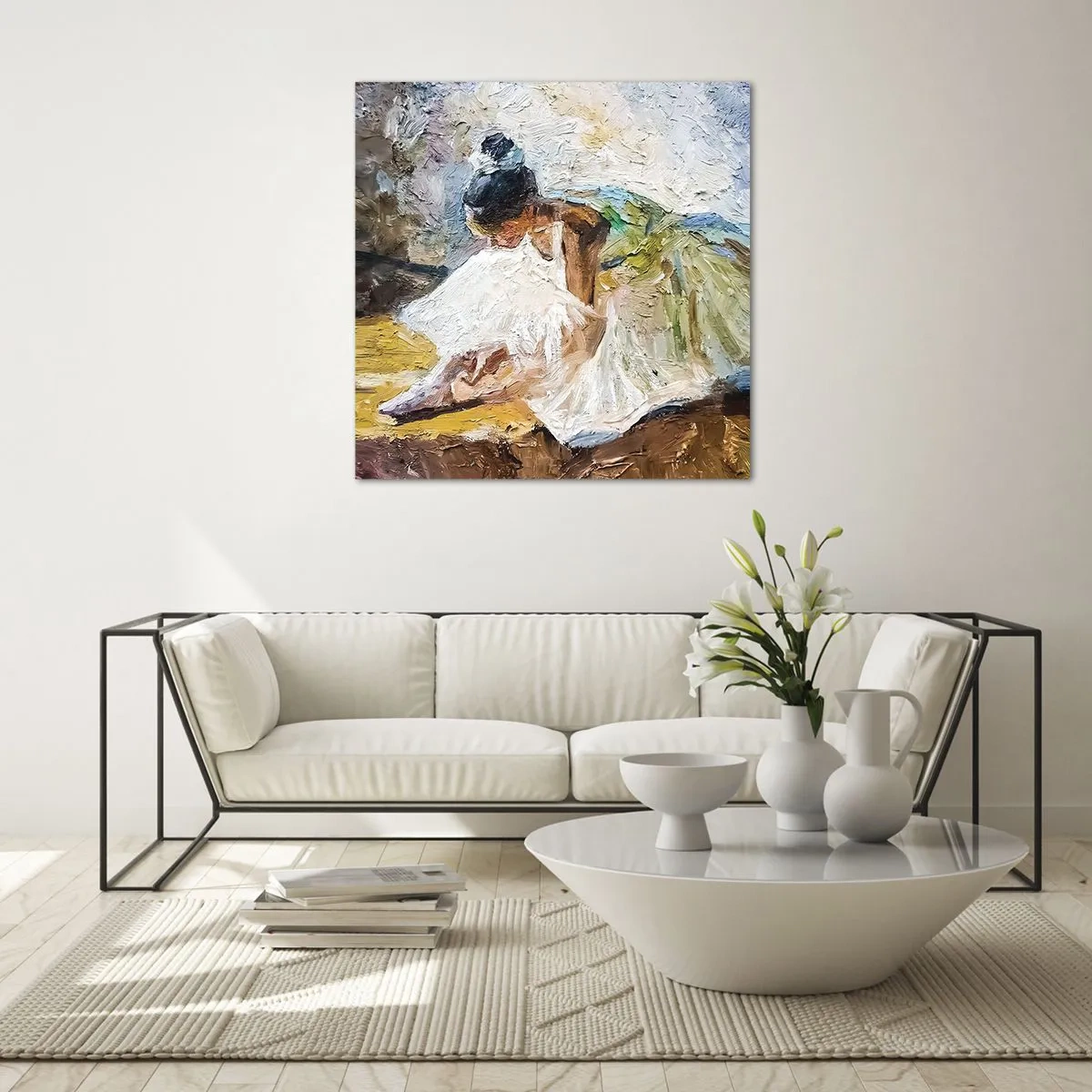 Impression sur verre - Image sur verre - D'après un tableau de Degas - 70x70 cm