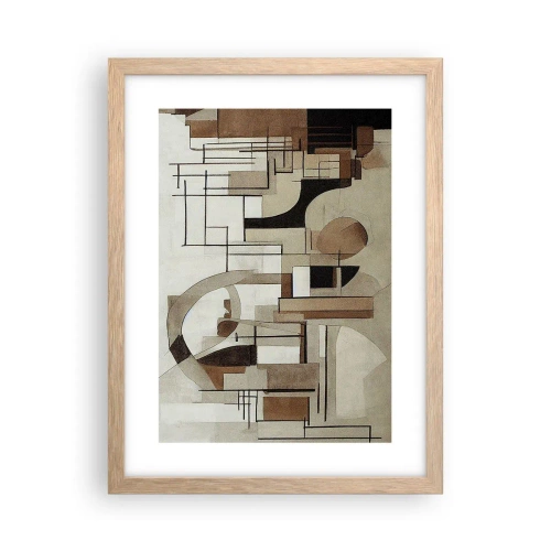 Affiche dans un chêne clair - Poster - Paysage urbain 2.0 - 30x40 cm