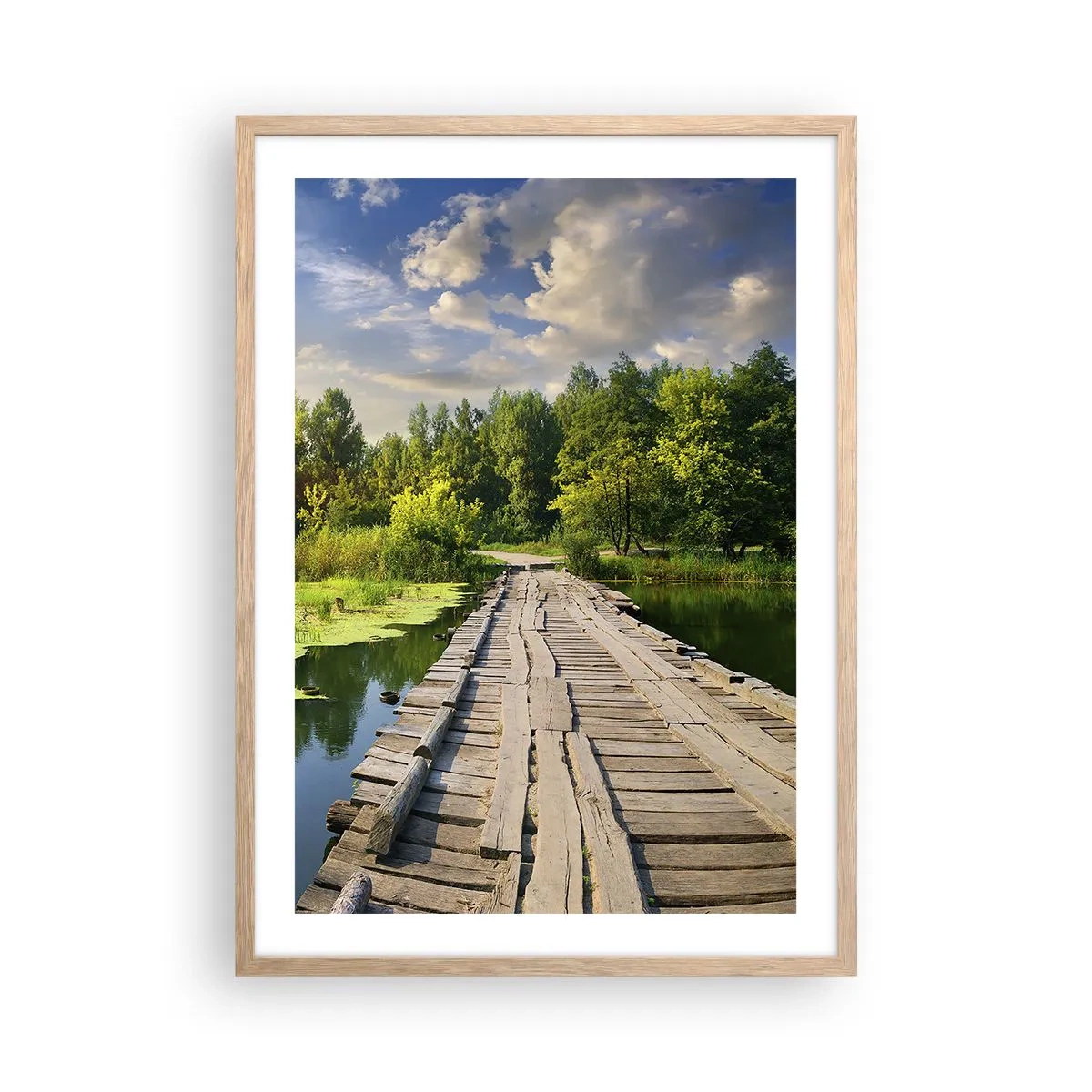 Affiche dans un chêne clair - Poster - L'été, l'été partout - 50x70 cm