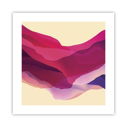 Affiche - Poster - Vagues pourpre - 40x40 cm