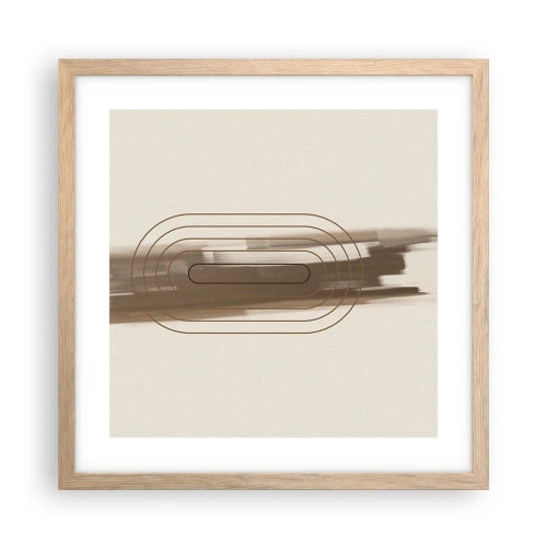 Affiche dans un chêne clair - Poster - Parfum de gris - 40x40 cm