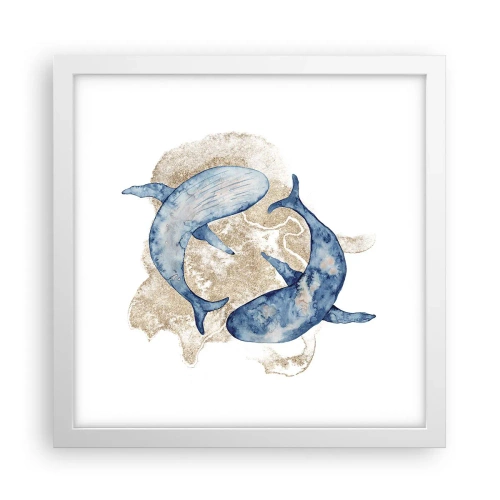 Affiche dans un cadre blanc - Poster - Amis ou amoureux? - 30x30 cm