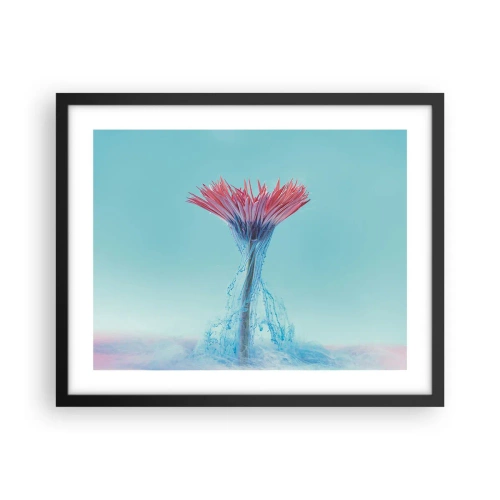 Affiche dans un cadre noir - Poster - Dans une étreinte vivifiante - 50x40 cm