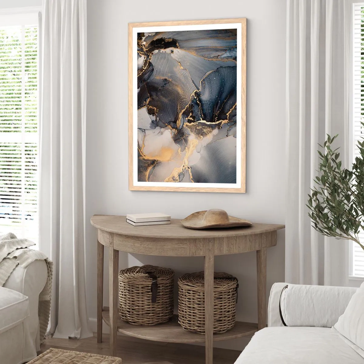 Affiche dans un chêne clair - Poster - La vie de la pierre - 40x50 cm