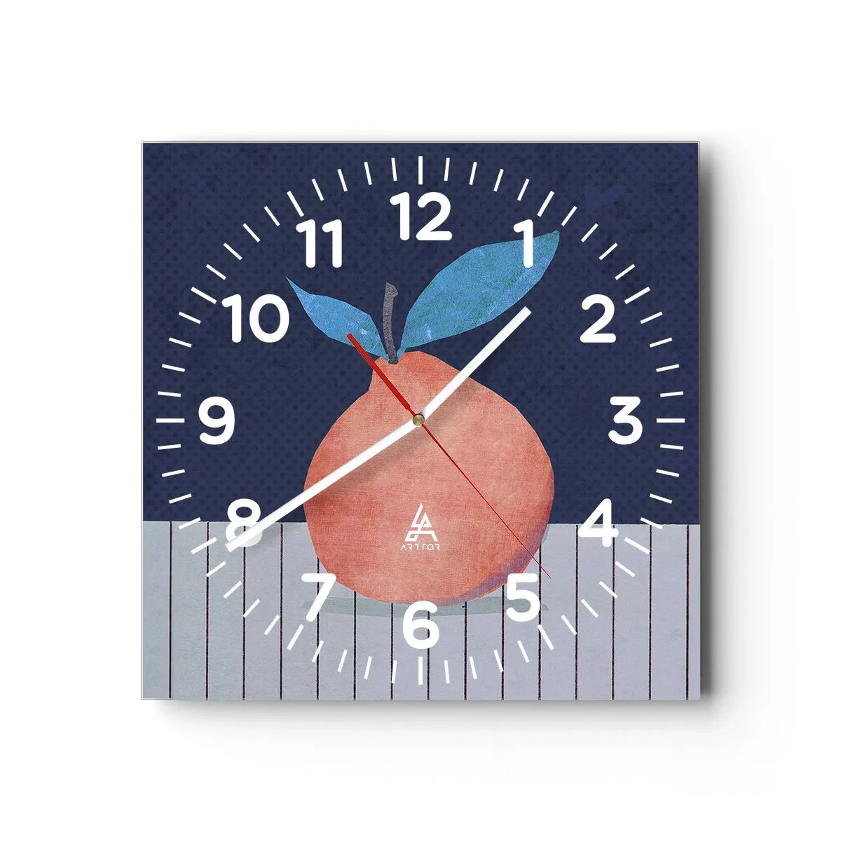 Horloge murale - Pendule murale - Convexité et plan - 30x30 cm