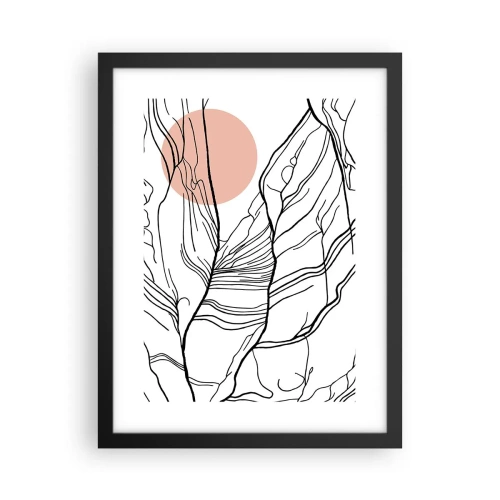 Affiche dans un cadre noir - Poster - Dans un réseau de brindilles - 30x40 cm