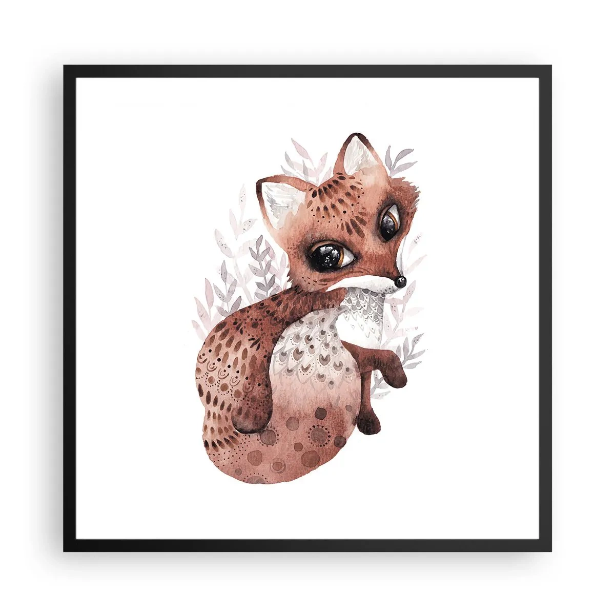 Affiche dans un cadre noir - Poster - Seulement à aimer - 60x60 cm