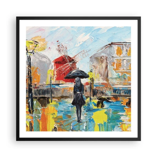 Affiche dans un cadre noir - Poster - Légende parisienne - 60x60 cm