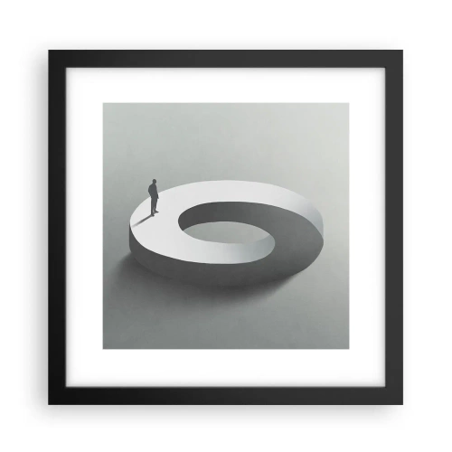 Affiche dans un cadre noir - Poster - Et sois intelligent ici - 30x30 cm