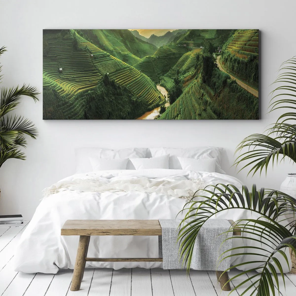 Impression sur toile - Image sur toile - Vallée vietnamienne - 100x40 cm